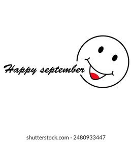 happy september vector template design illustration