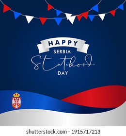 Happy Serbia Statehood Day Vector Design Template Background