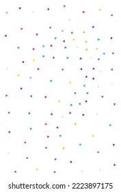 Happy Shapes Top Vector White Background. Abstract Elements Wallpaper. Festive Geometric Postcard. Color Confetti Fun Card.