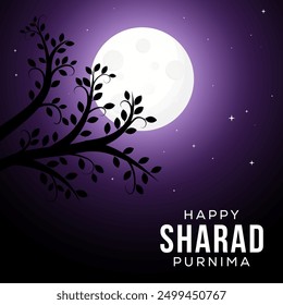 happy sharad purnima festival illustration design concept
