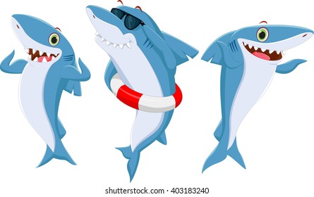 Happy Shark Cartoon