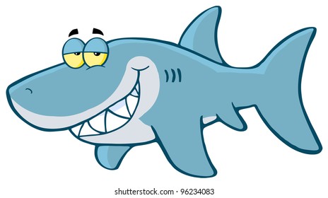 Happy Shark Cartoon Character Vector Illustrationjpeg Stock Vector ...