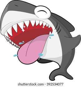 Happy Shark Character Vector