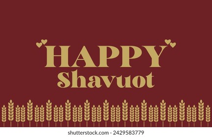 Happy Shavuot Amazing Text And Colorful Background Design