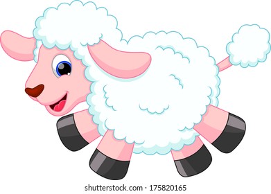 happy sheep cartoon
