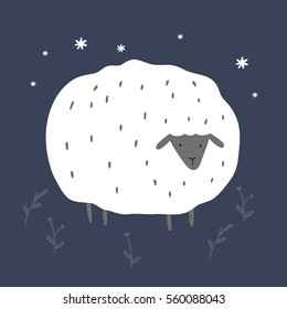 Happy sheep print
