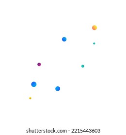 Happy Shine Fun Vector White Background. Decoration Round Postcard. Flying Polka Backdrop. Rainbow Dot Abstract Design.