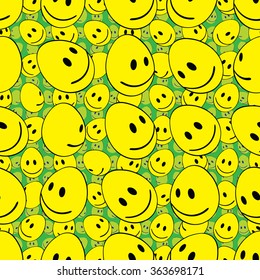 Happy Shiny Smiley Face Easter Eggs Stock Vector (Royalty Free ...
