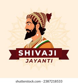 Happy Shivaji Jayanti Day. The Day of India Shivaji Jayanti Day illustration vector background. Vector eps 10