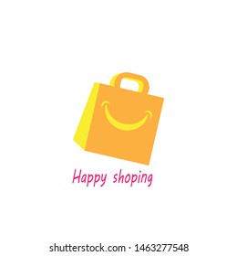happy shop icon logo design