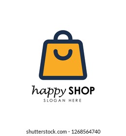 Simple Modern Iconic Logoicon Happy Shopping Stock Vector (Royalty Free ...