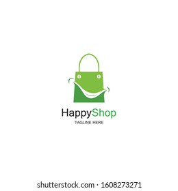 Happy Shop logo design template