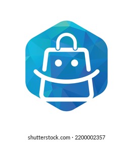 Happy Shop logo designs, Fun Store logo template vector illustration.