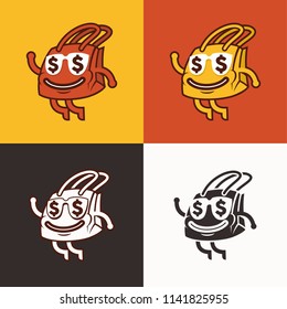 Happy Shop Mascot Illustration