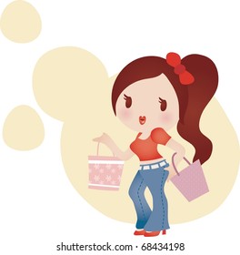 Happy Shopping with Attractive Girls
