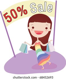 Happy Shopping with Attractive Girls