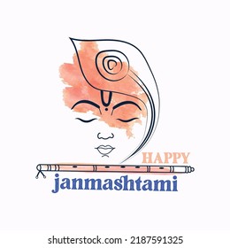 happy Shree Krishna Janmashtami. vector illustration design