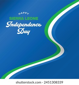 Happy Sierra Leone Independence Day April 27th Celebration Vektorgrafik Design Illustration. Vorlage für Plakat, Banner, Werbung, Grußkarte oder Print Design Element