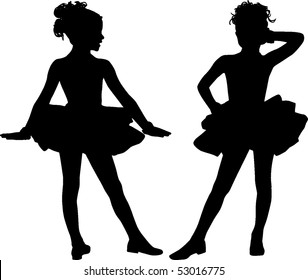 Happy silhouette children