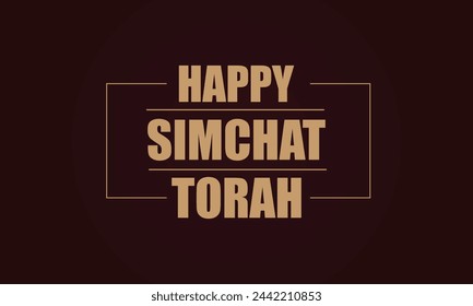 Happy Simchat Torah text illustration design