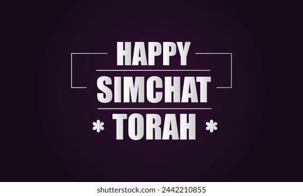 Happy Simchat Torah text illustration design