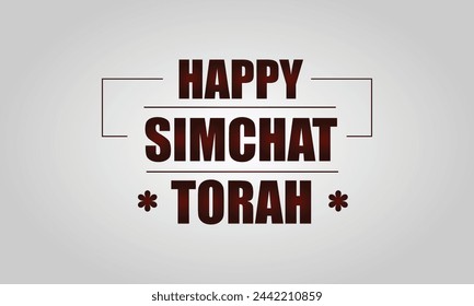 Happy Simchat Torah text illustration design