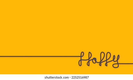 Happy simple background in yellow colors. Minimalistic background vector illustration.