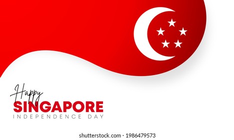 Happy Singapore Independence Day Background Illustration