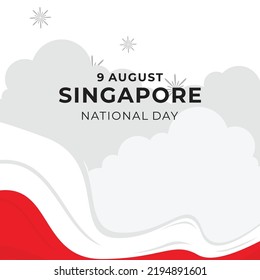 Happy Singapore National Day Celebration Vector Template Design Illustration