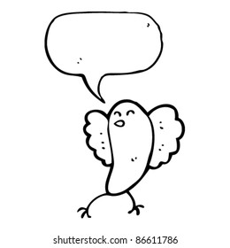 happy singing bird cartoon