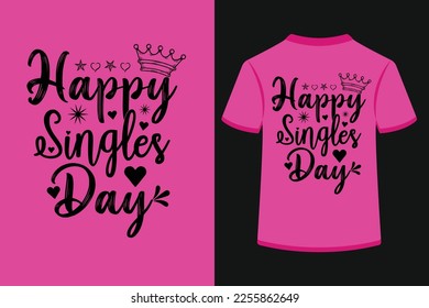 Feliz día de soltero diseño creativo de camisetas de tipografía. Se trata de un archivo de pasos vectoriales editable e imprimible.