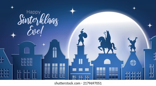 Happy Sinterklaas Day Saint Nicholas On Stock Vector (Royalty Free ...