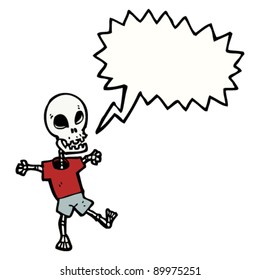 Happy Skeleton Cartoon
