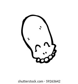 happy skull cartoon