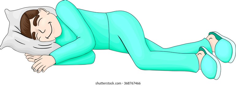 Happy sleeping man