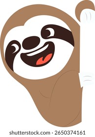 Feliz preguiça Pequim Desenhado à mão desenhos animados
