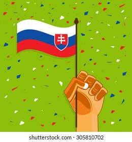 Happy Slovakia Independence Day Flag,  National Day, 1 September celebration 