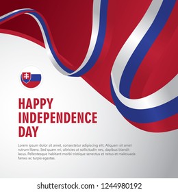 Happy Slovakia Independence Day Vector Template Design Illustration