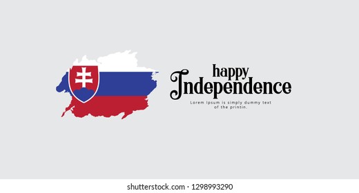 Happy Slovakia Independence Day Vector Template Design Illustration