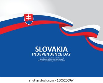 Happy Slovakia National Day Celebration vector template, Background Concept for Independence Day and other events, Vector Illustration Design.