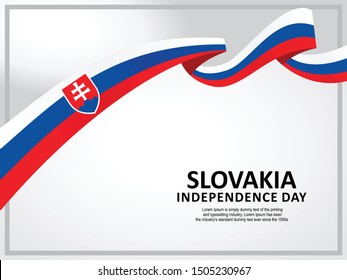 Happy Slovakia National Day Celebration vector template, Background Concept for Independence Day and other events, Vector Illustration Design.