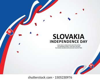Happy Slovakia National Day Celebration vector template, Background Concept for Independence Day and other events, Vector Illustration Design.