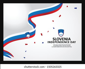 Happy Slovenia National Day Celebration vector template, Background Concept for Independence Day and other events, Vector Illustration Design.