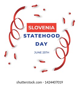 Happy Slovenia Stadehood Day Vector Design Template Illustration