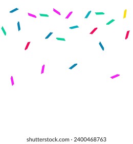 Happy Smear Festival Vector White Background. Festive Paint Design. Independence Confetti Background. Falling Shavings Fun Wallpaper.