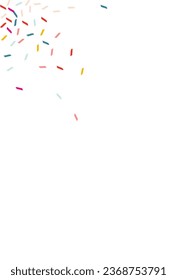 Happy Smear Flying Vector White Background. Fun Dust Design. Top Paint Texture. Rainbow Brush Festive Backdrop.