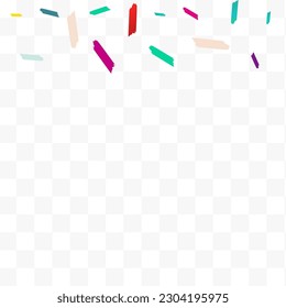 Happy Smear Fun Vector Transparent Background. Celebrate Brush Texture. Abstract Paint Background. Color Dust Invitation Design.
