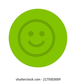 Happy smile in circle. Vector illustration
