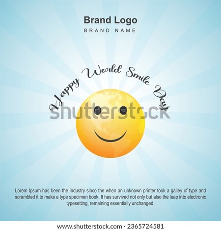 Happy Smile Day poster design