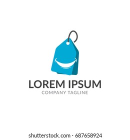happy smile deal sale logo template